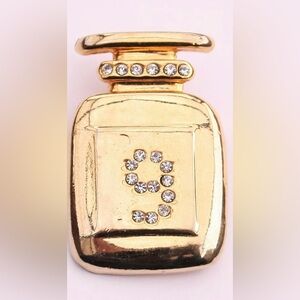Vintage brooch - No.9 Perfume bottle